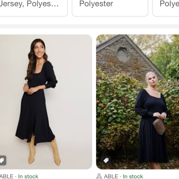 Able Dresses & Skirts - Able Rita square neck midi dress, M